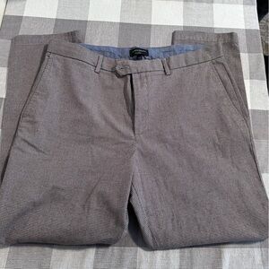 Banana Republic Mens 36 x 32 Slim Grey Taupe Houndstooth Plaid Pants